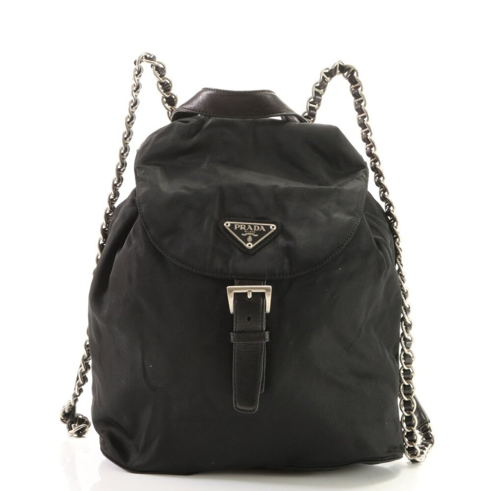 Prada Small Tessuto Backpack Bag with Chain B4821 - Picture 3 of 16